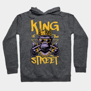 King of the Street (gorilla ape signing he is tough) Hoodie